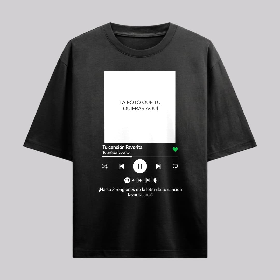 Playera Oversize Personalizada: Tu Canción Aquí