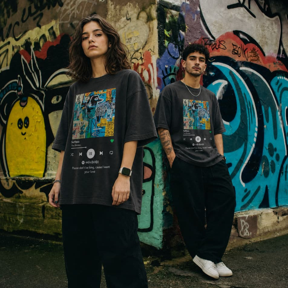 Playera Oversize Personalizada: Tu Canción Aquí