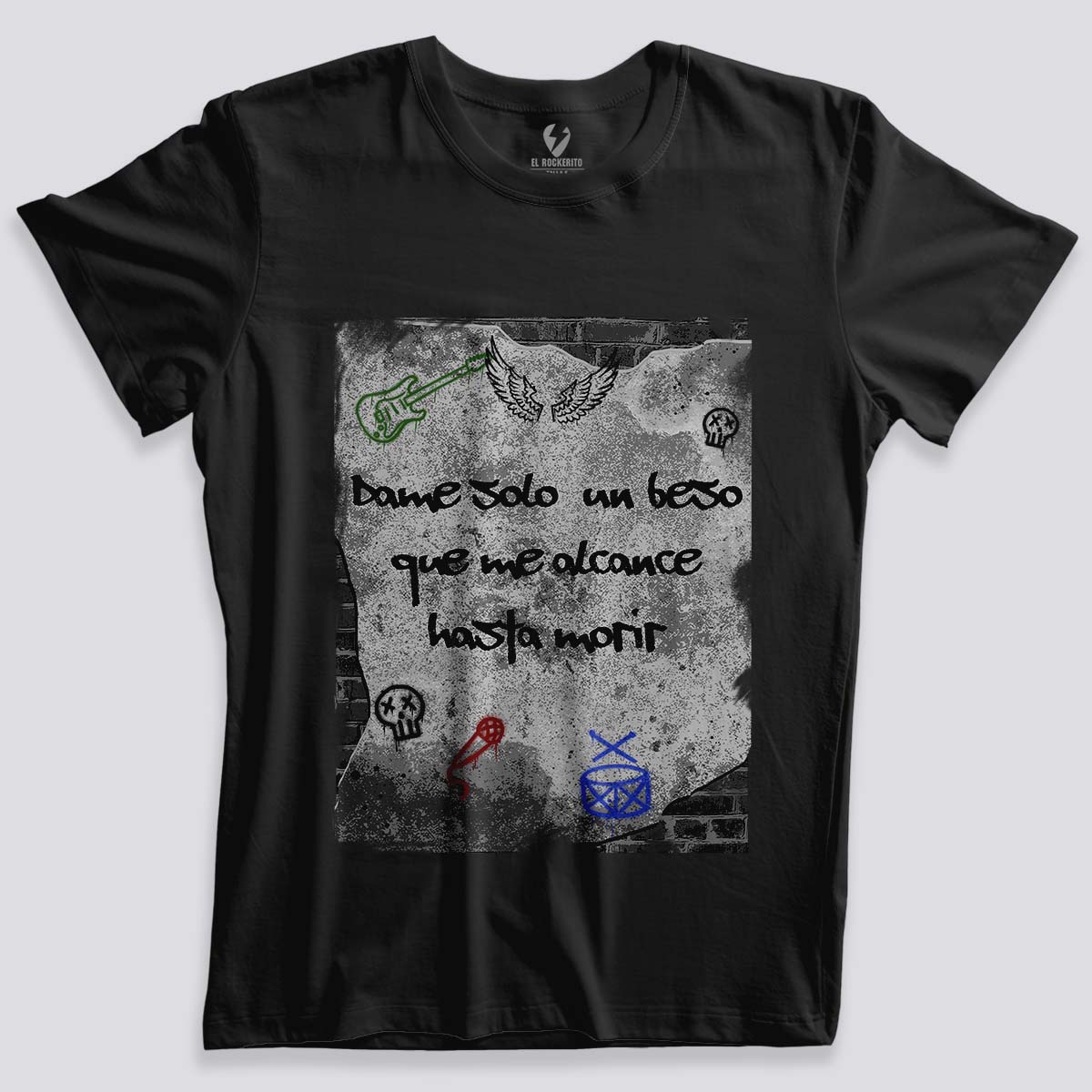Playera Pared Graffiti Personalizada - El Rockerito