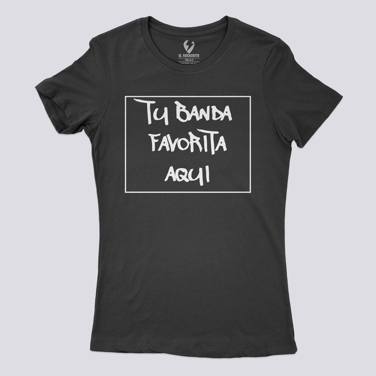 Playera Personalizada: Tu Banda Aquí Dama - El Rockerito