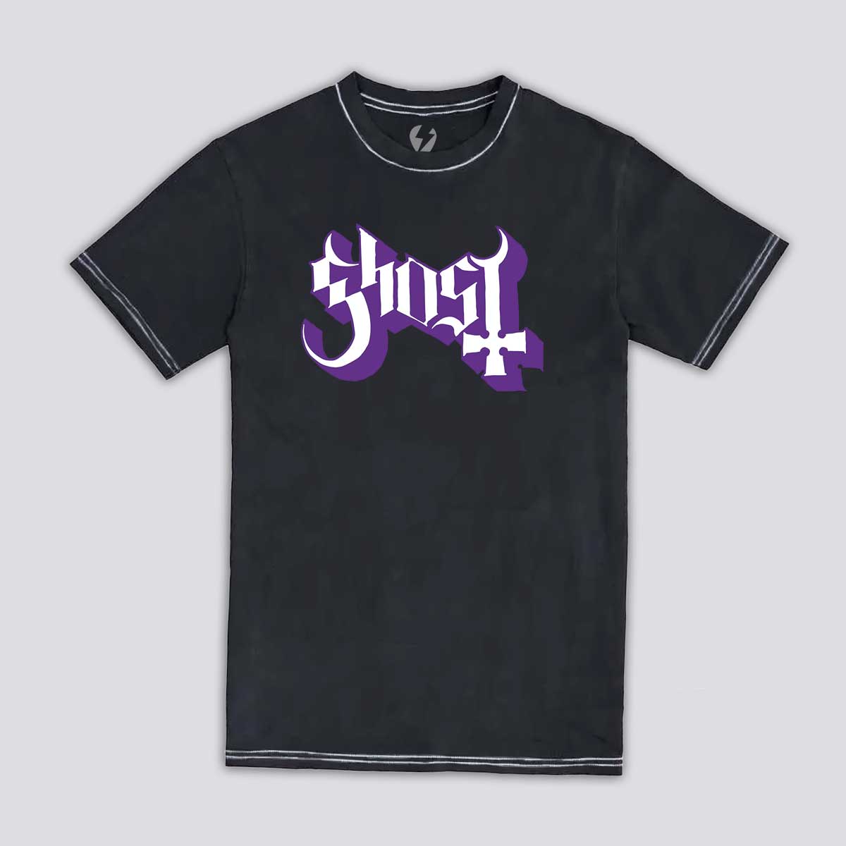 Playera Pigment Wash Ghost | Logo