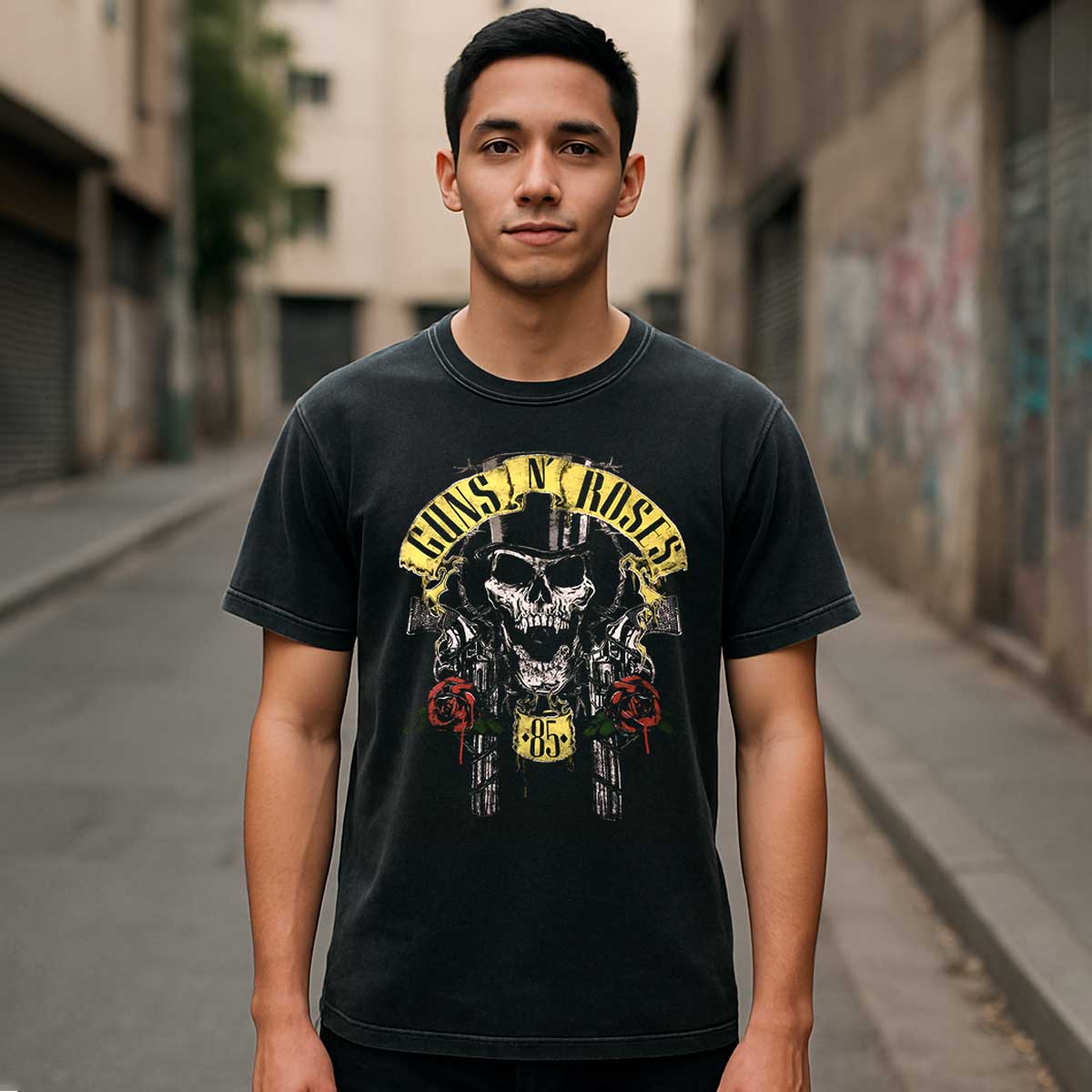 Playera Pigment Wash Guns N' Roses | Skull 85