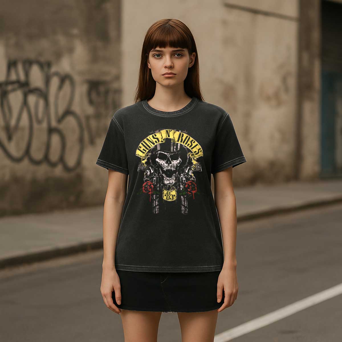 Playera Pigment Wash Guns N' Roses | Skull 85