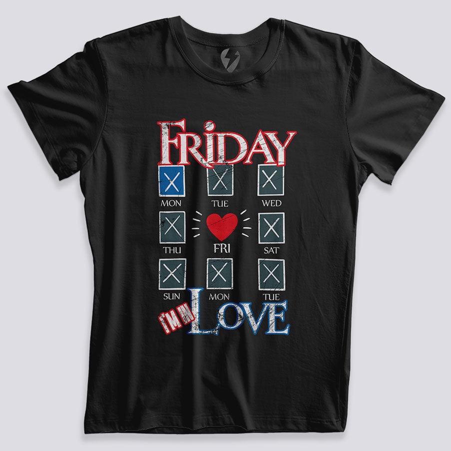 Playera algodón negra The Cure Friday I´m in Love rock 