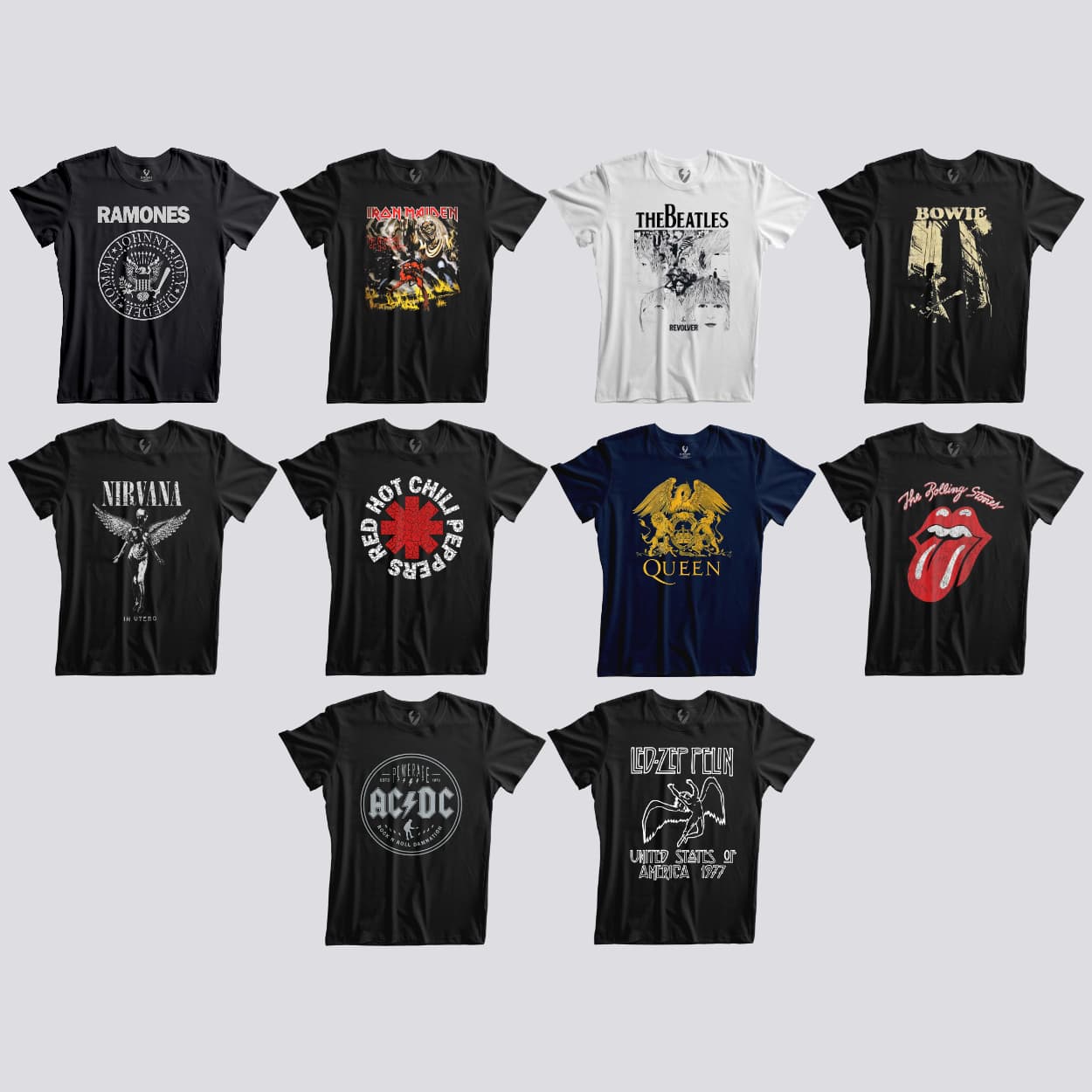 Pack Rock Clásico · 25 playeras