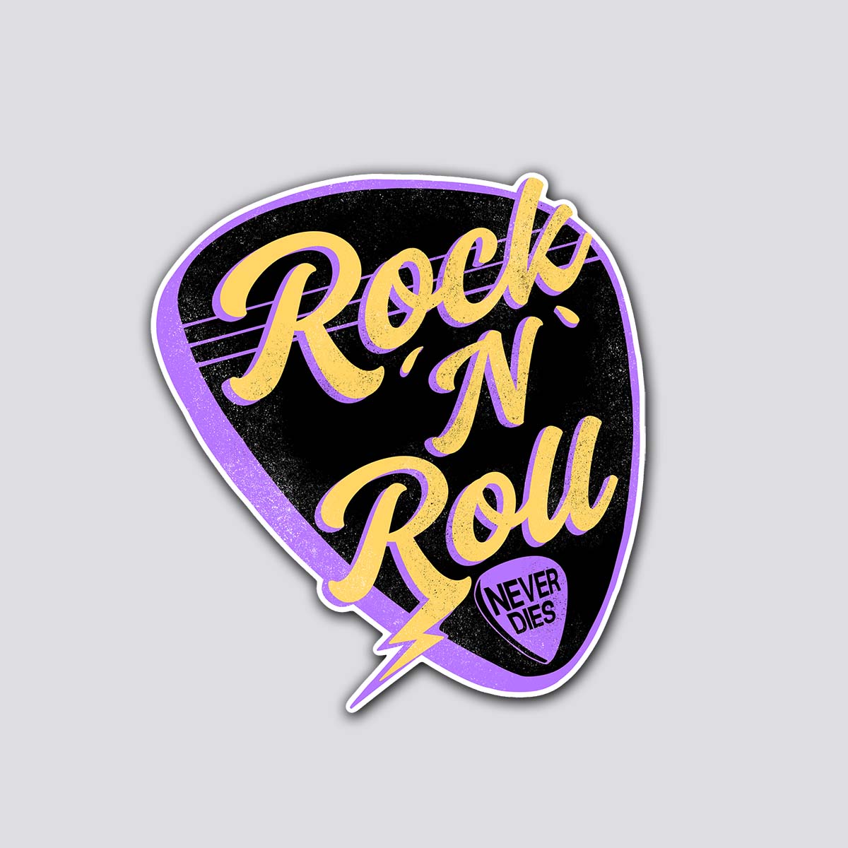 Sticker Rock n Roll Never Dies, Sticker, El Rockerito