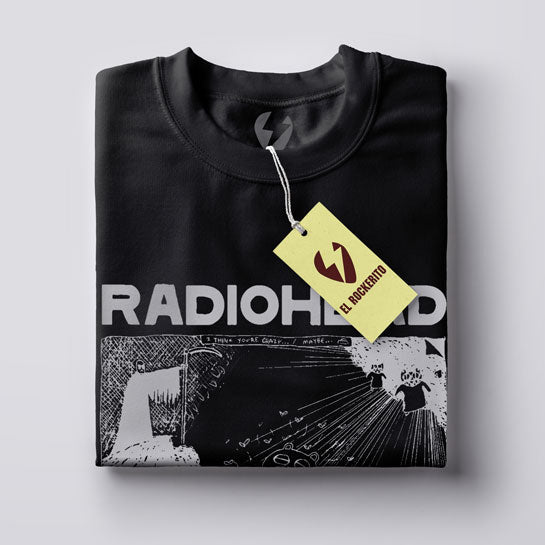 Playera algodón negra Radiohead 